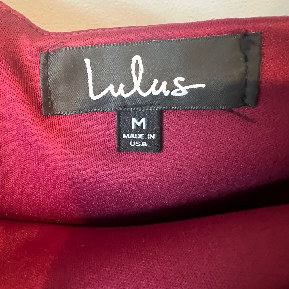 Lulus burgundy high low midi dress. Worn once! - Picture 2 of 2